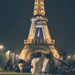 People gathered around The Eiffel Tower, Paris