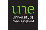 The University of New England (UNE) logo